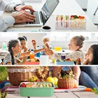 2/3 Compartement Wholesale Custom Printed Portable Microwavable Eco Friendly School Plastic Kids Bento Lunch Box