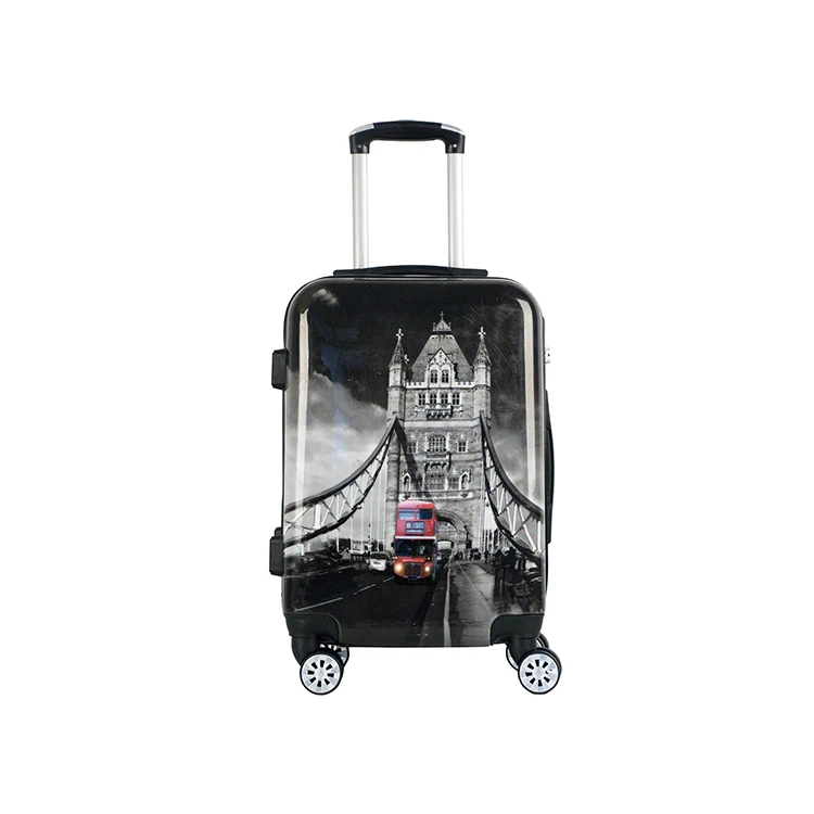 Custom Logo Printed Suitcase Set Pc Travelling Bags Luggage Trolley Suitcases