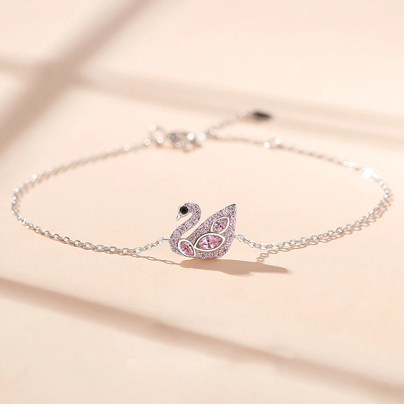 

swan Bracelet,5 Pieces, Pink