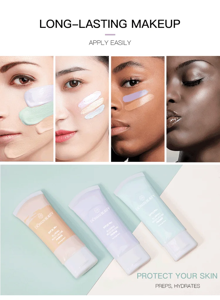 Domani Beauty 2020 Base Organic Moisture 3 Colors Brighten Sunscreen Oil Control Waterproof Makeup Wholesale Liquid Face Primer