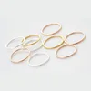 S925 sterling silver aperture ring 1.2mm simple thin ring silver female ring