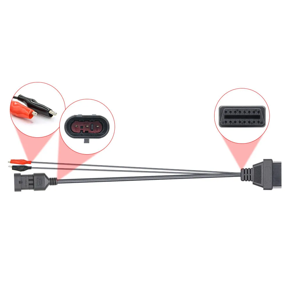 用于菲亚特的热销 obd2 诊断接口 3 针 obd2 连接器