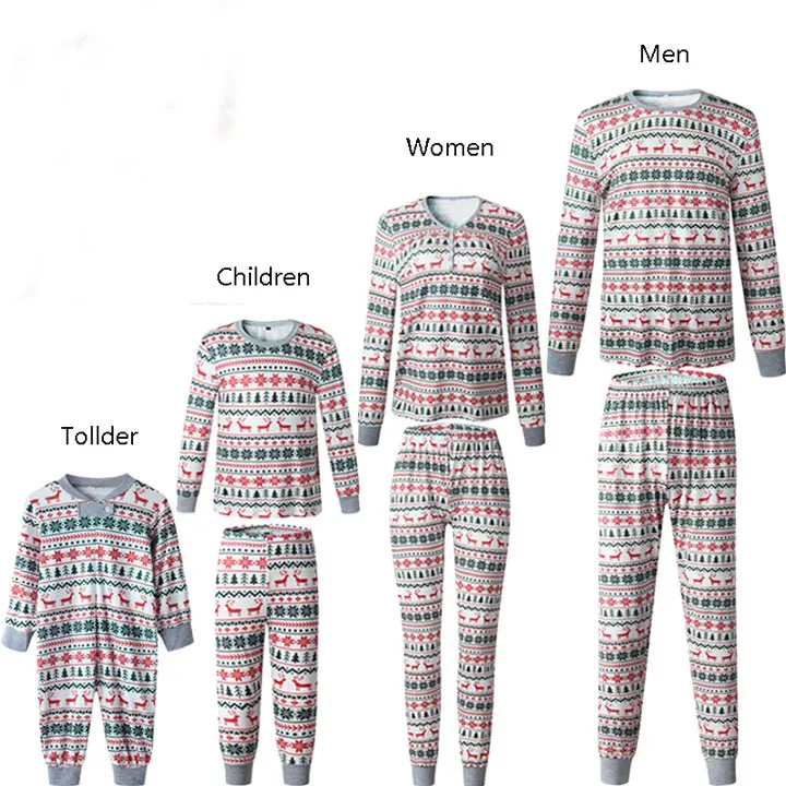 Wholesale Christmas Pajamas Family Matching Two Pieces Christmas ...