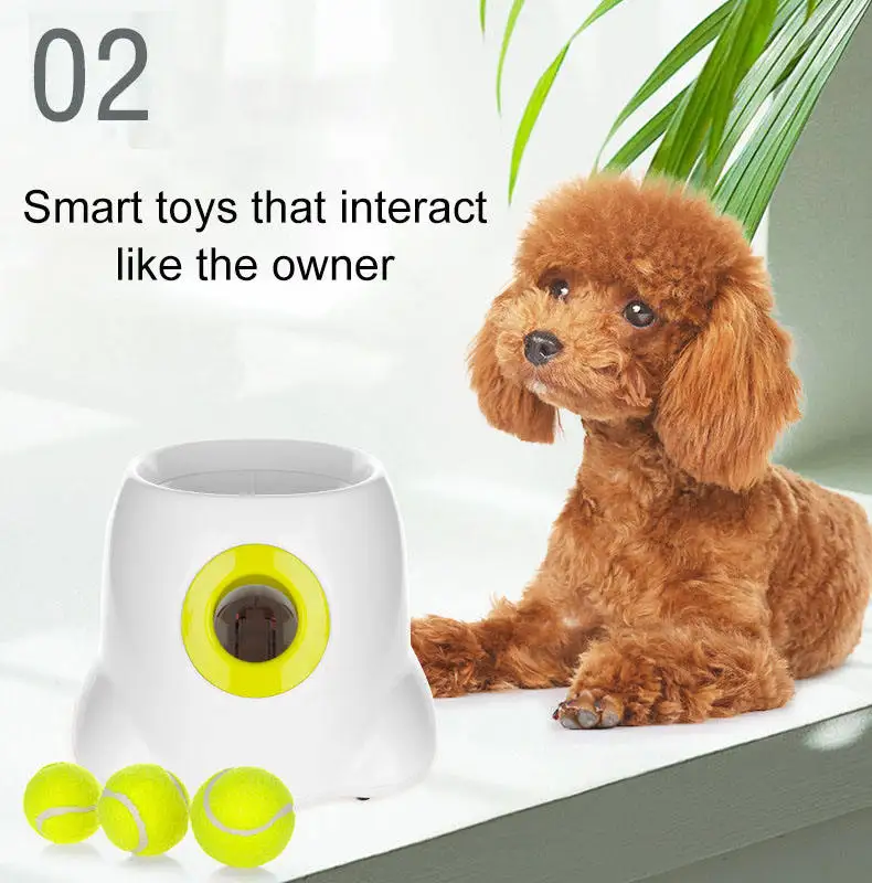 Automatic Tennis Ball Launcher Thrower Machine Dog Outdoor Training