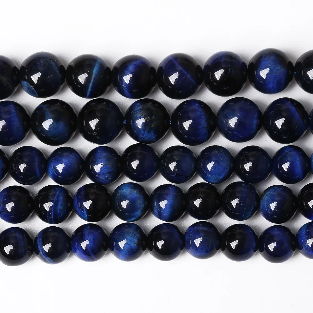 Natural Stone Tiger Eye In All Color Round Loose Beads For Jewelry