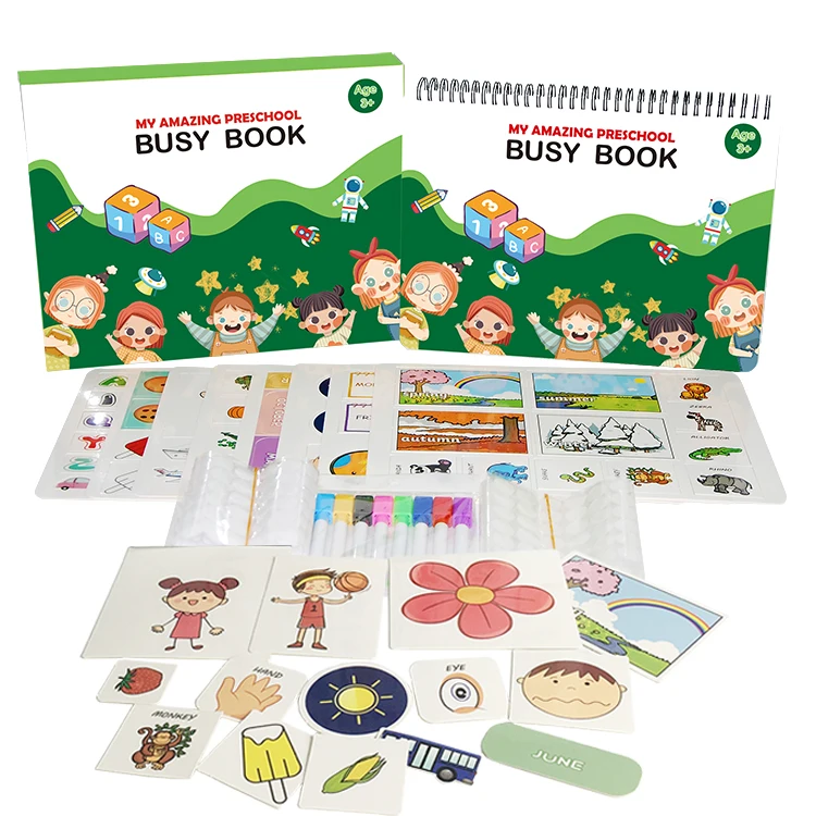 Educational Learning Autism Preschool Activity Binder Board Montessori