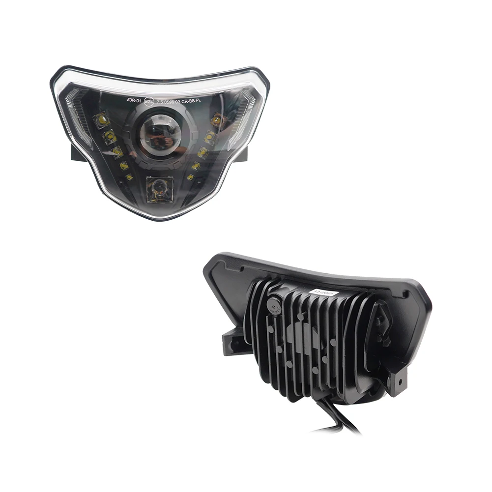 For BMW G310R G310GS Motorcycle Accessories 90W Hi/Lo Beam LED Projector Headlight with White Running Lights details