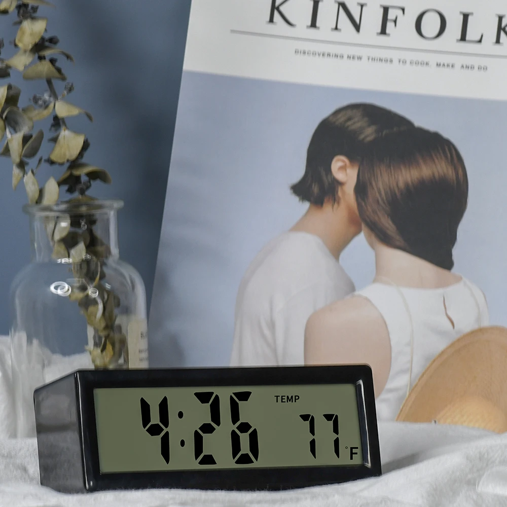 Digital Talking Alarm Clock With Temperature Lcd Display Electronic