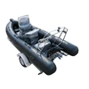 Inflatable fiberglass boat hull RIB-420 electric jet surf rafting fishing boat kayak boats fiberglass fishing for sale