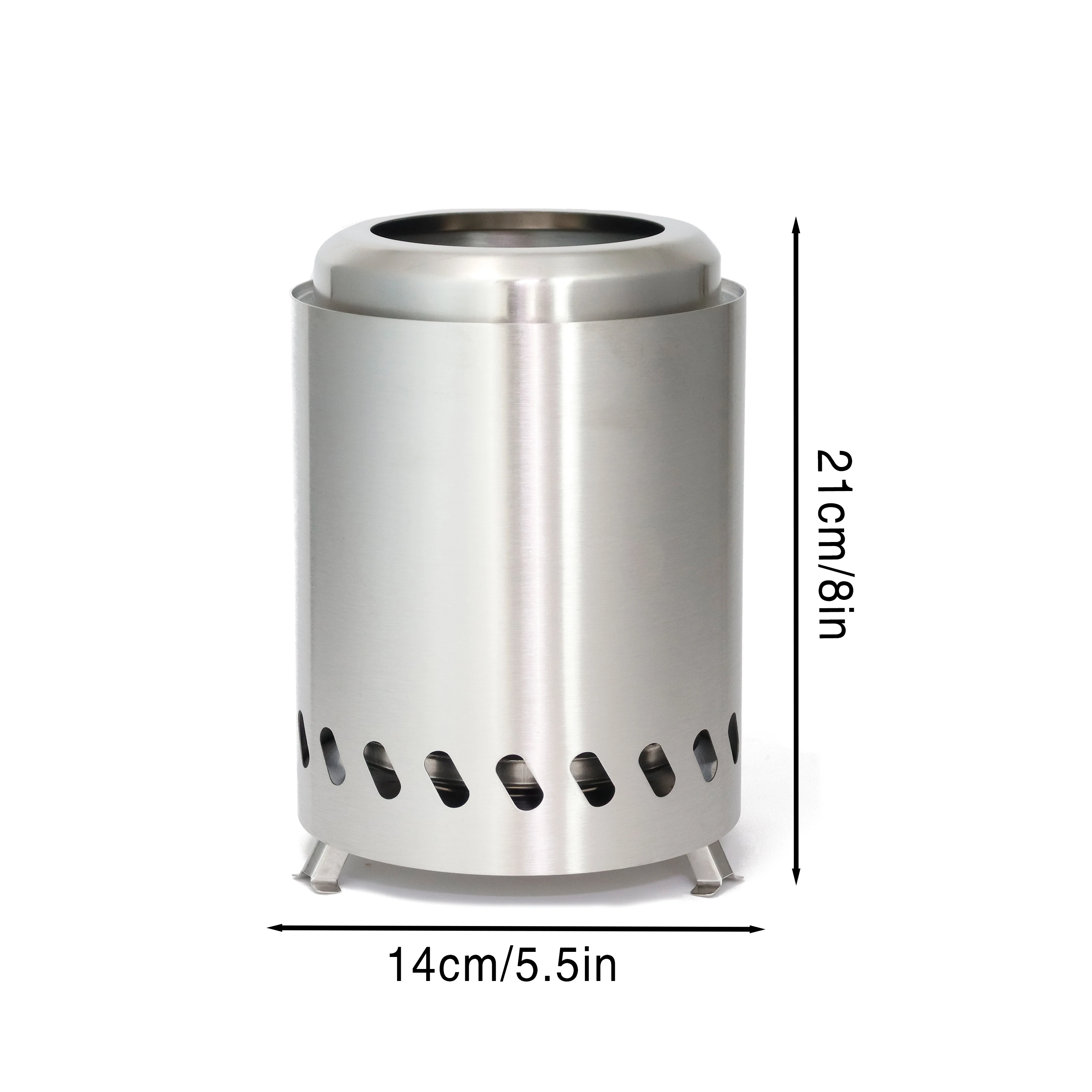 Portable Table Top Fire Pit Stainless Steel Mini Outdoor Stove With