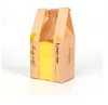 Wholesale Best Price food delivery bread bags paper brown kraft paper bagsBag with window bakery packaging