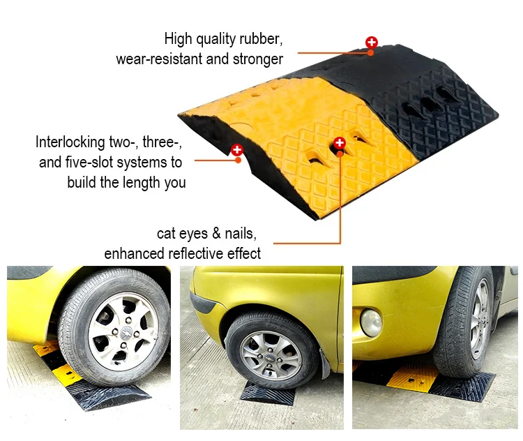rubber cable protector durable ramp road speed bump