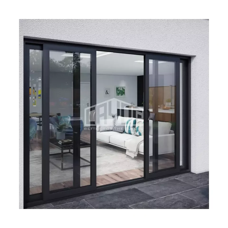 Aluminum Double Glass Sliding Door Buy Bifold Sliding Exterior Doors