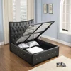 Luxury storage ottoman bed with crystals AH016 / Gas lift storage ottoman bed AH016/diamond gas lift bed