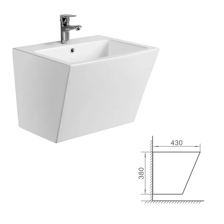 Back to the wall washing basin vanity bathroom sinks wall mounted basin