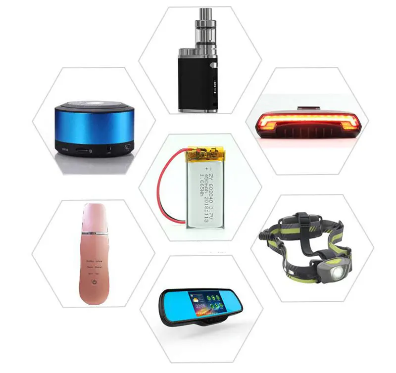 102040 Lithium Li Ion Rechargeable Polymer Battery 2.775wh 3.7v 750mah ...