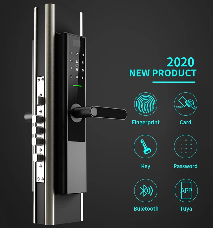 TT lock /Tuya zigbee app euro hotel smart ble 4.0 bluetooth wifi aluminum card door deadbolt lock system - ANKUX.COM