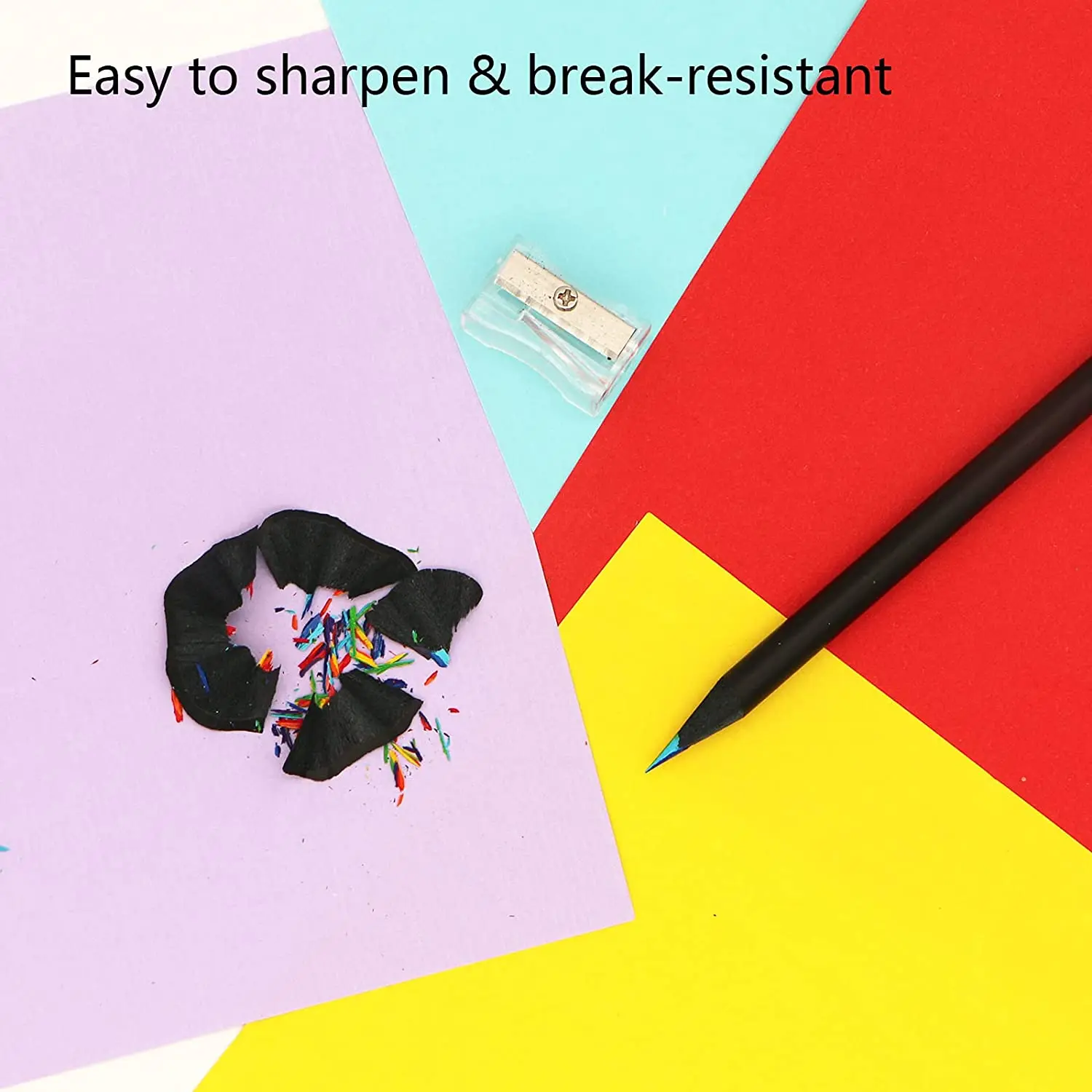 Art Supplies For Kids And Adults,7 Color In 1 Black Wooden Rainbow