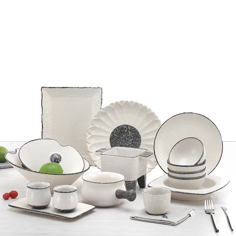 Wholesale Dinnerware Set Ceramic Serving Bowl Plate Pot Porcelain