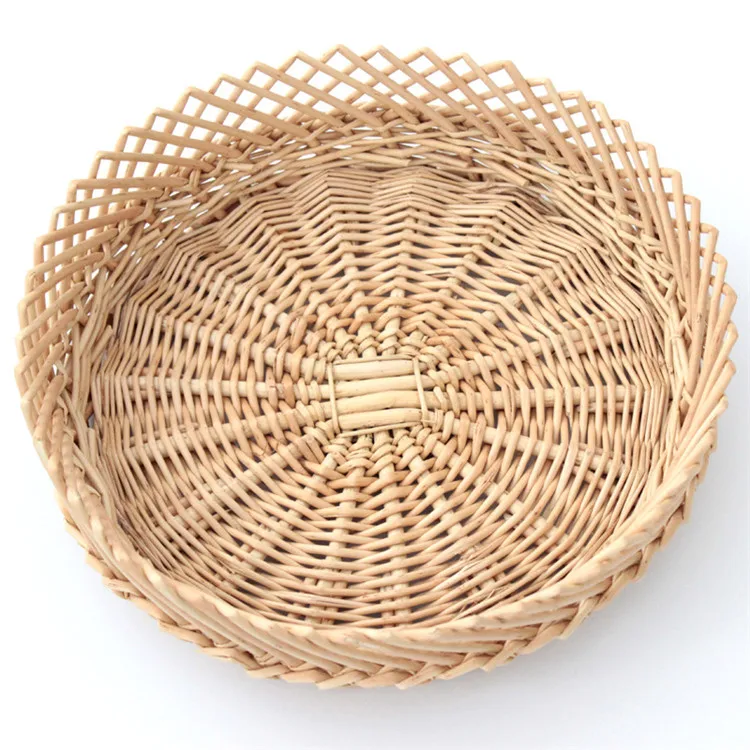 round wicker storge basket