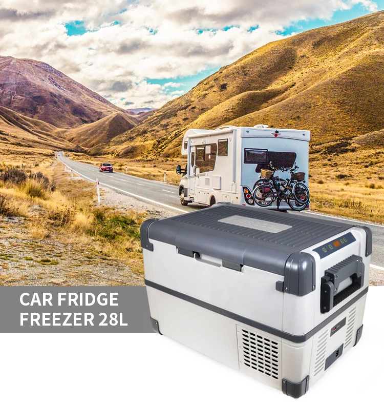 EVERCOOL 28L outing camping solar 4WD electronic refrigerator freezer car fridge (GRAY) 1