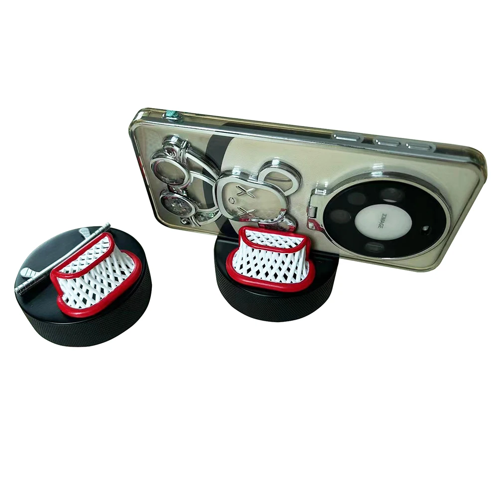 Description Picture 5 of itemNovelty Ice Hockey Puck Resin Gift Mobile Phone Holder Hockey Goal Universal Display Phone Holder