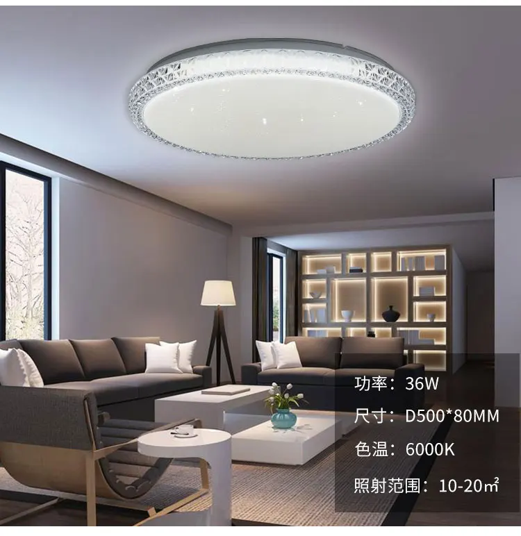 hall livingroom round led ceiling light flush mount fixture with remote control