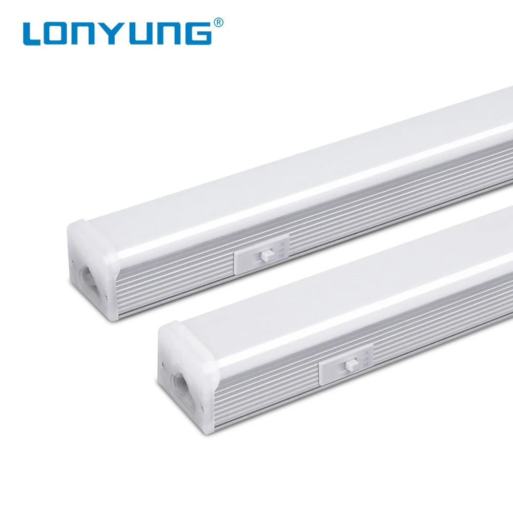 2ft/3ft/4ft/5ft cleanroom SMD2835 led double tube light fixture dimmable T5 LED Batten lighting fixture Fitting