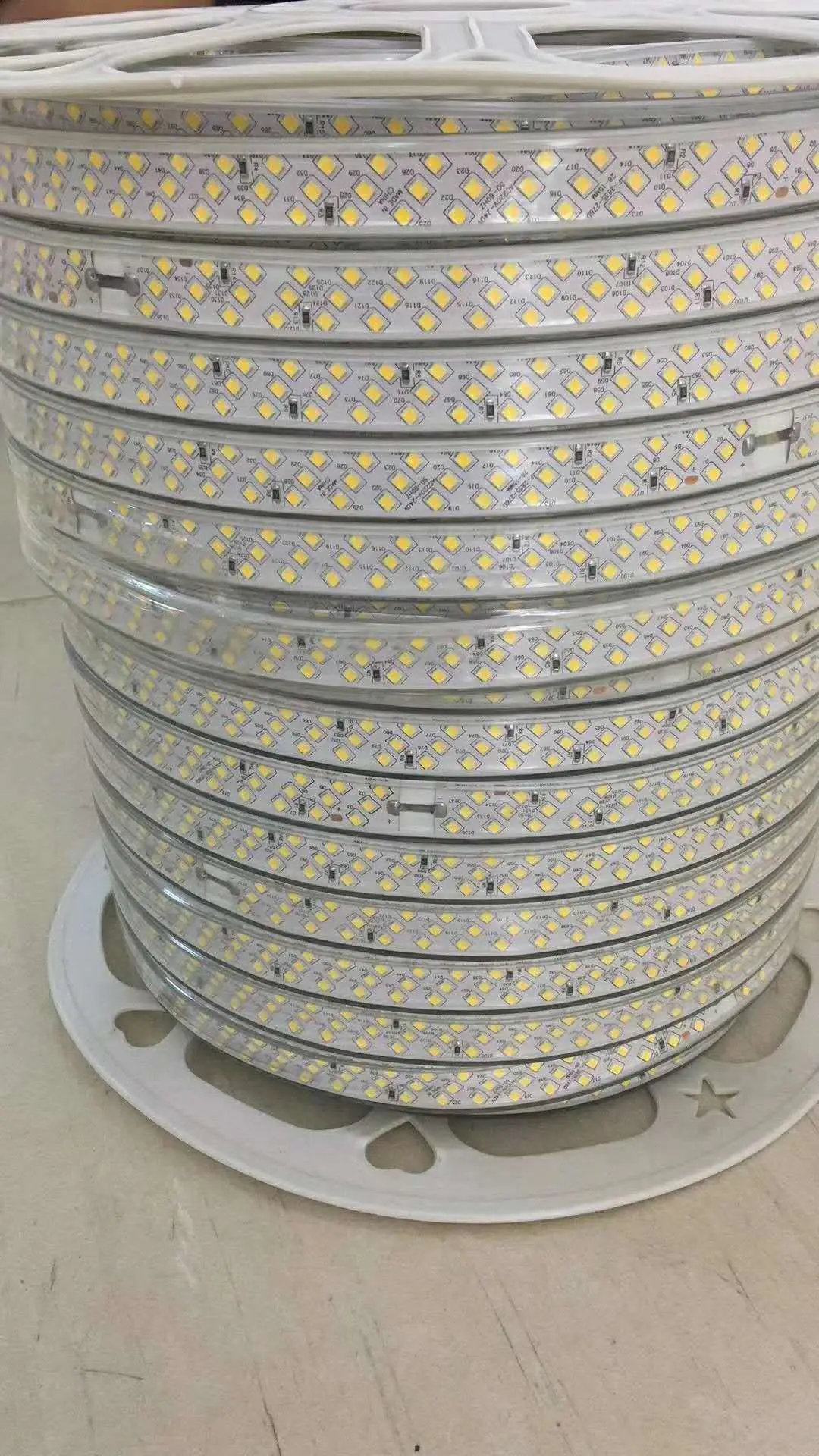 3 Lines Led strip light 220v 110v 100M roll smd 2835 276leds/m waterproof IP67 led strip 2835