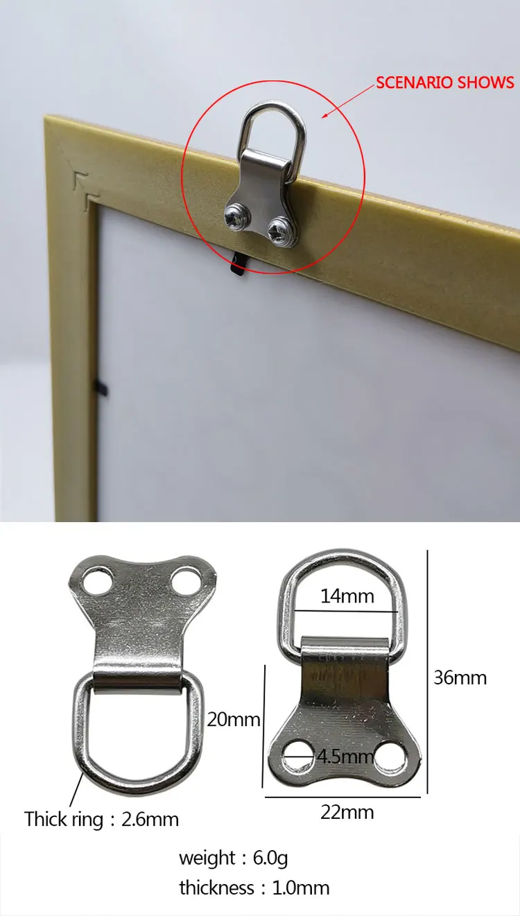 Ecofriendly Hardware Hook Picture Frame Hanging Hook For Photo Frame