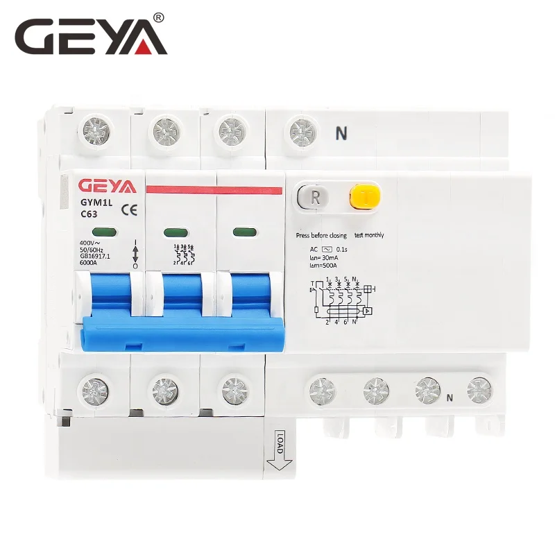 220VAC 50//60Hz 2P Residual Current Circuit Breaker Leakage Protector 25A//40A//63A