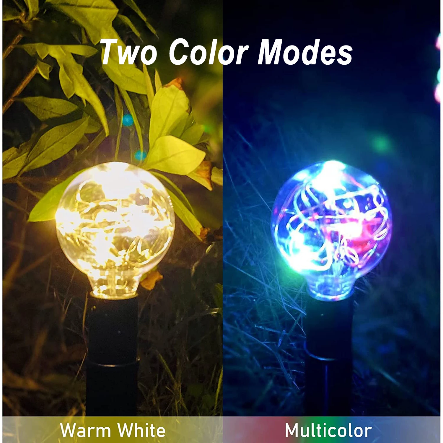 Landscape Lighting Outdoor Solar Pathway Lights Rgb White Lawn Walkway ...