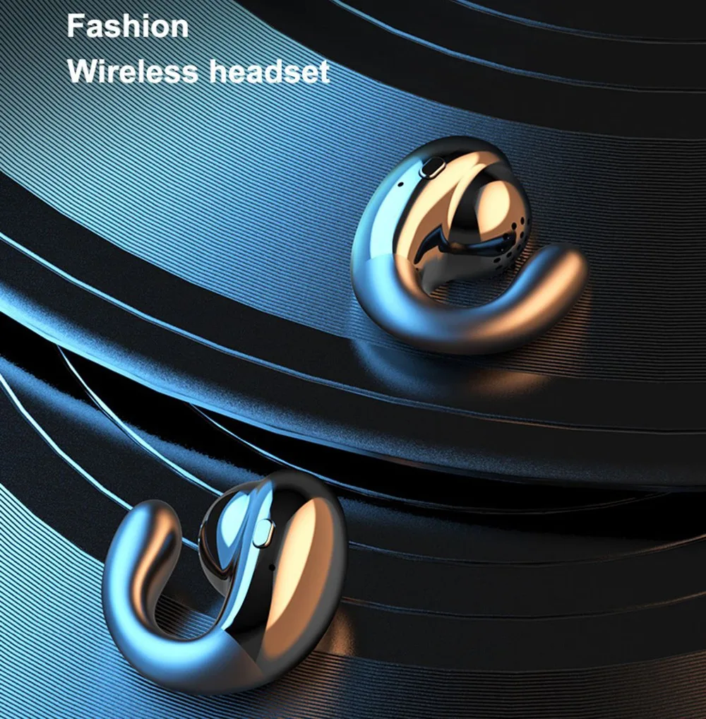 Bone Conduction Wireless Earphones Ear buds S19 Tws 5.0 Headphones Sports Earbuds Headsets with 2200mAh Charging Case - ANKUX.COM