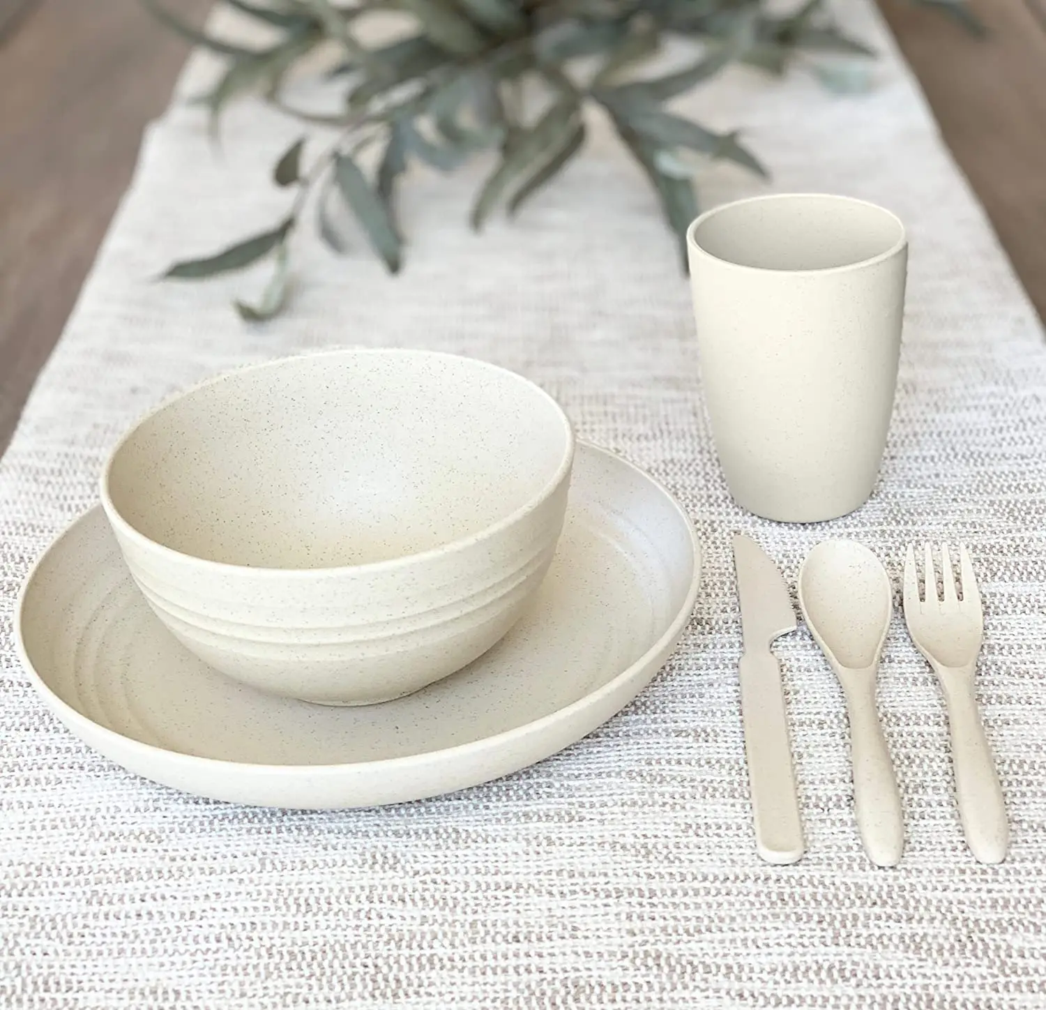 Wheat Straw Dinnerware Sets Eco Friendly Unbreakable Dinnerware Set Plates Cups And Bowls