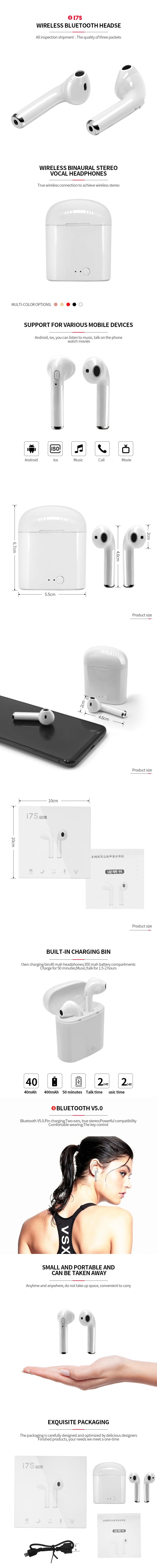 Trending 2019 i7s TWS Fone De Ouvido Cuffie Kulaklk Bulutut Kulaklik - ANKUX.COM
