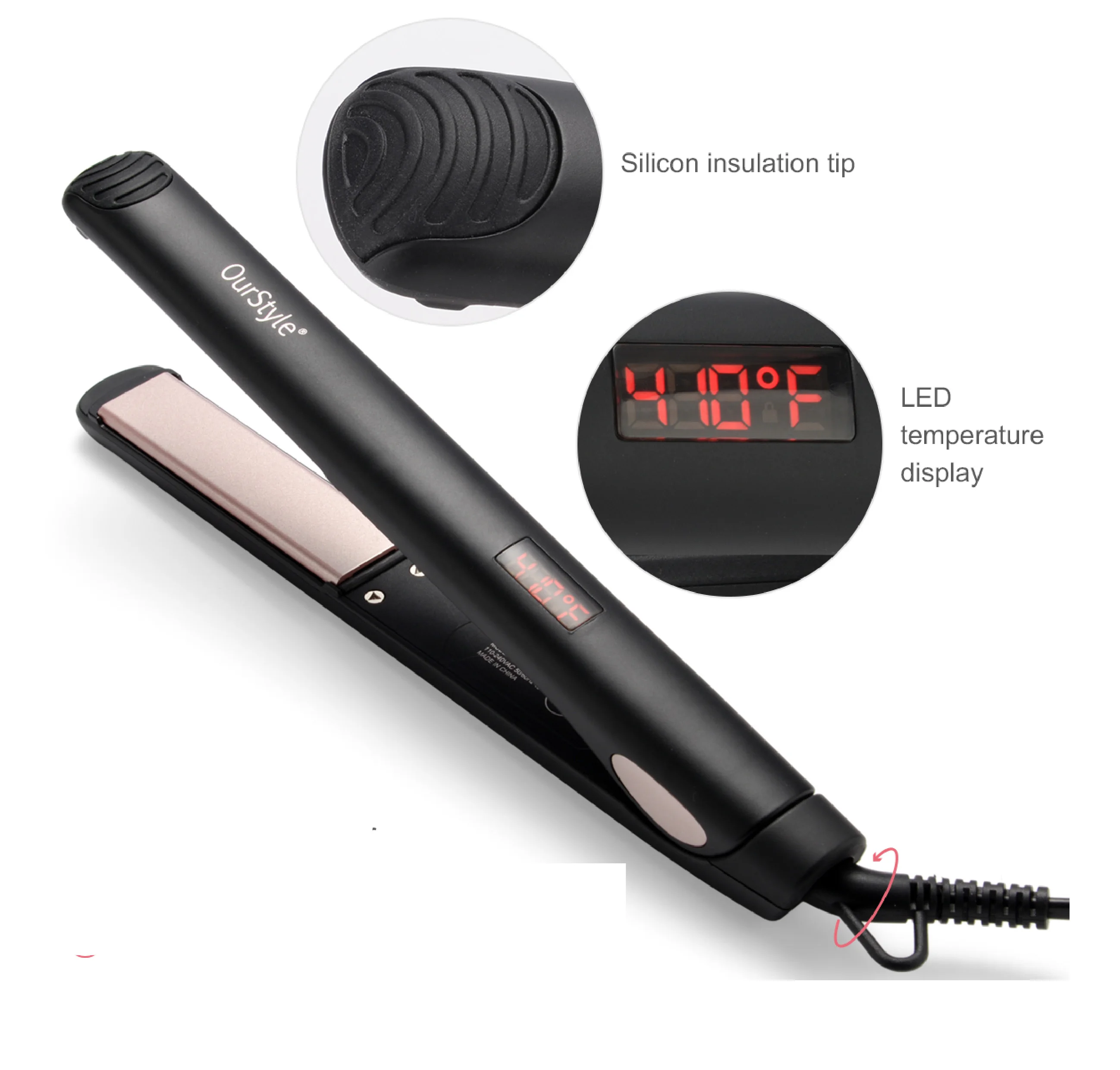 silicon plate hair straightener