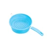 Manufacturer kitchenware s.s handle easy-fold line silicone collapsible strainer