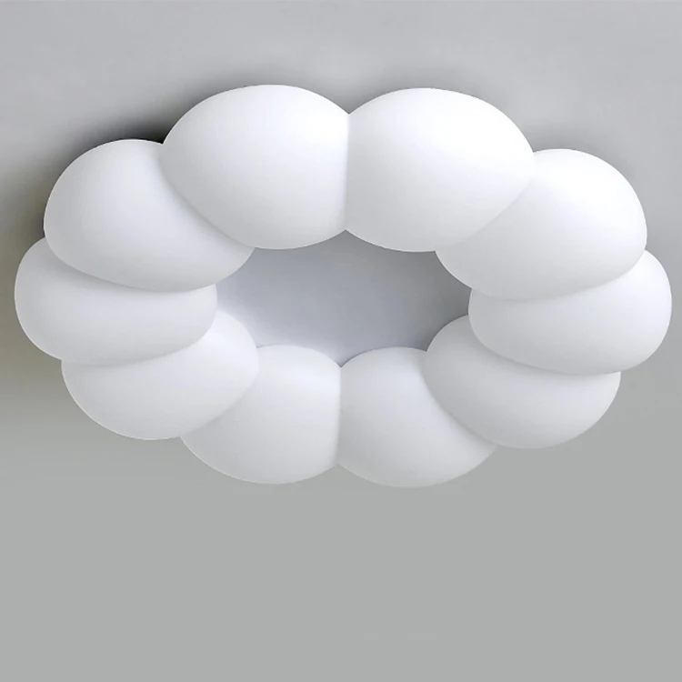 Living room flower PE diffuser wide light emitting dimmable LED chandelier pendant light