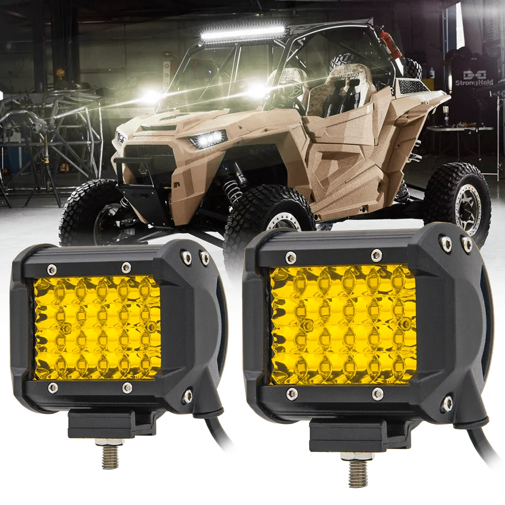 Super Bright 72W Spotlight LED Work Light for Cars and Motorcycles 4 Inch Spotlight LED Work Light