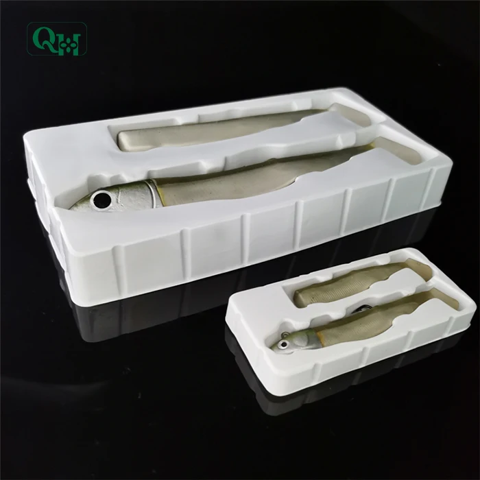 Performance fish lure blister pack tray clear plastic waterproof fish tackle box for fishing hook