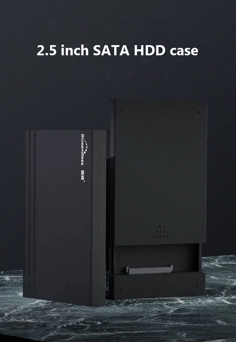 External Hard Disk Aluminum Hdd Enclosure 25 Sata Storage 2tb Caja De