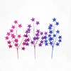 Artificial Christmas glitter picks with flat star