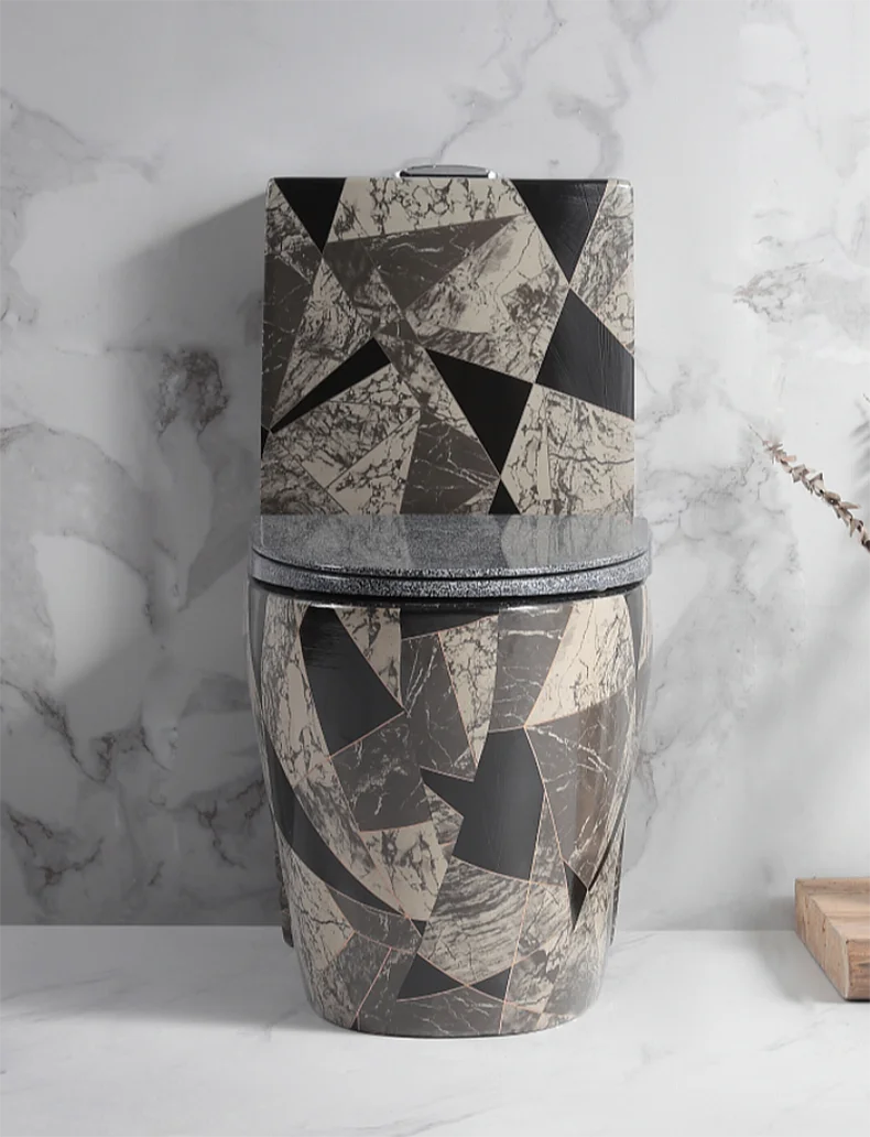 Home Ordinary Flush Retro Toilet Siphon Silent Color Toilet Bowl