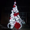 Outdoor decorative led lighted artificial ball giant christmas tree