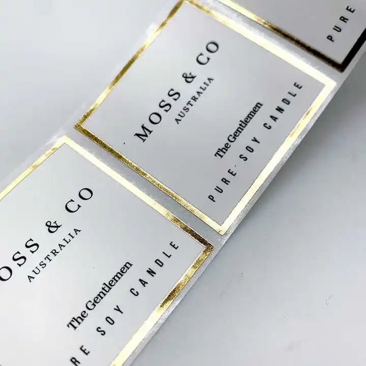 Custom Logo Vinyl Adhesive Candle Labels Stickers with Scratch-Off Feature for Promotion Exhibition & Grocery Use factory