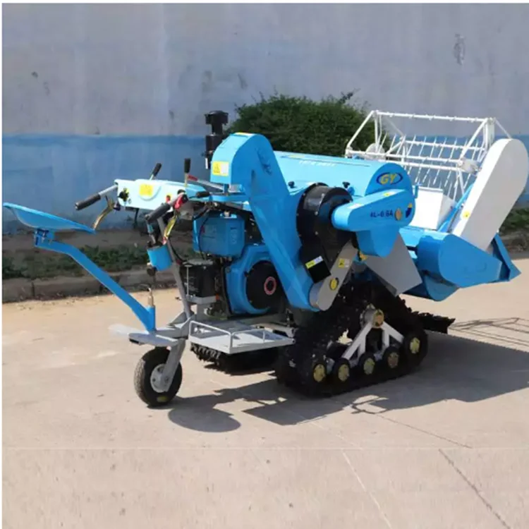 Minitrack Rice Millet Combine Harvester Threshing And Bagging Machine