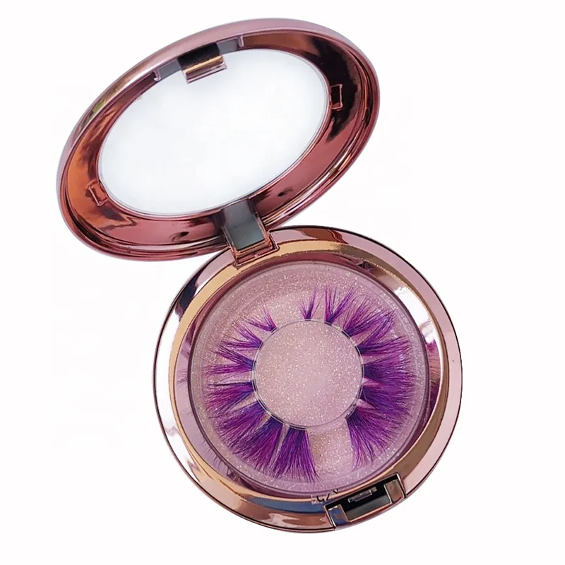 2019 Trendy New Design Colorful Mink Lashes Private Label Brown Green Red Rainbow Eyelashes