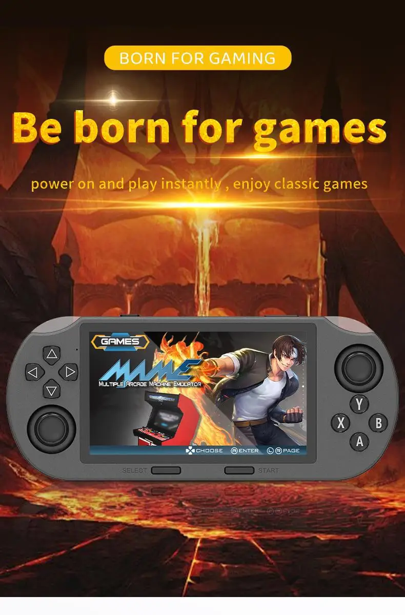 New SF3000 handheld game console GBA retro nostalgic portable arcade open source handheld PSP home game console