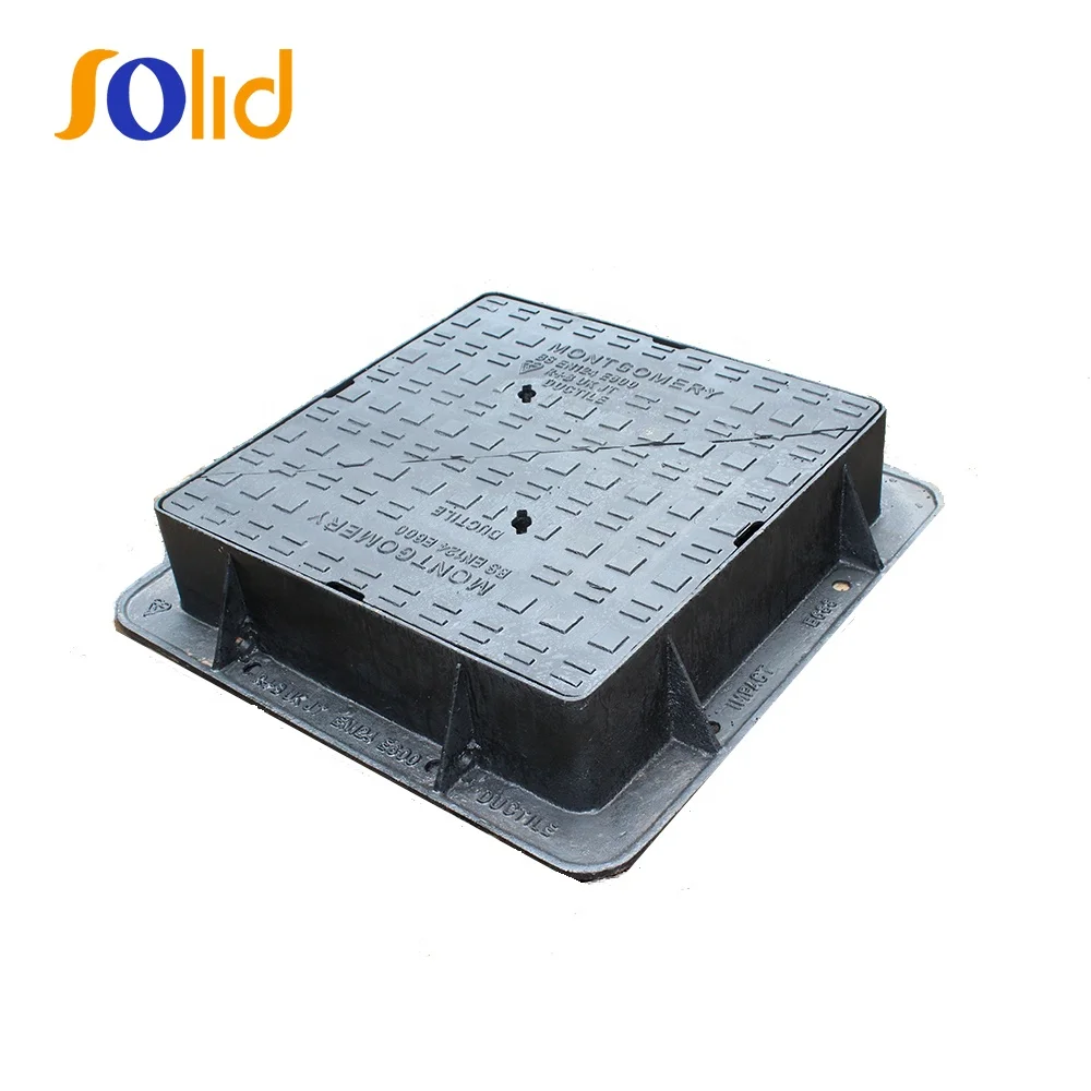 Hot Sale EN124 E600 Ductile Iron Metal Water Meter Box Manhole Cover for algeria market