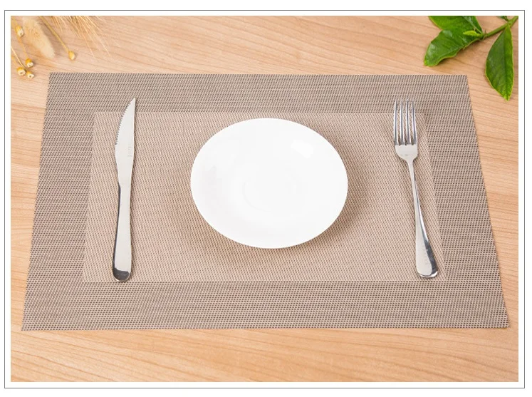 Placemat Crossweave Woven Vinyl Non-slip Insulation Placemat Washable ...